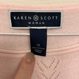 Karen Scott Pink Top